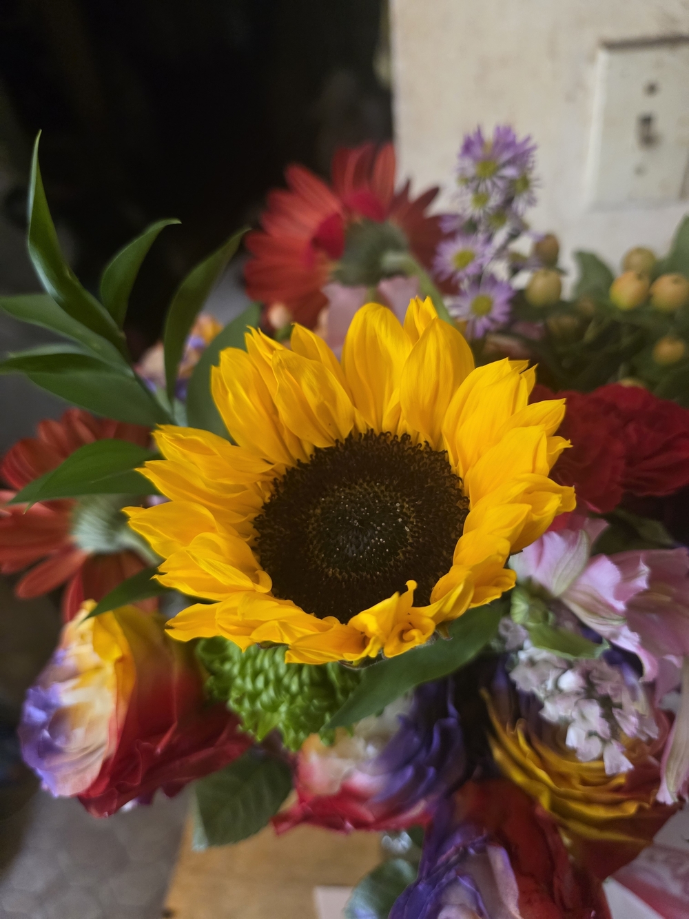 Bright Yellow Sunflower Bouquet Centerpiece - Unbranded